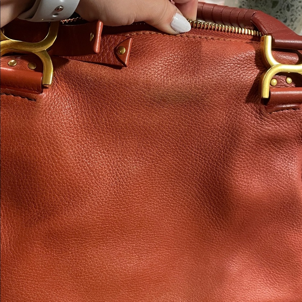 Chloe Marcie handbag in tan/brass/faded rose - Picture 16 of 16